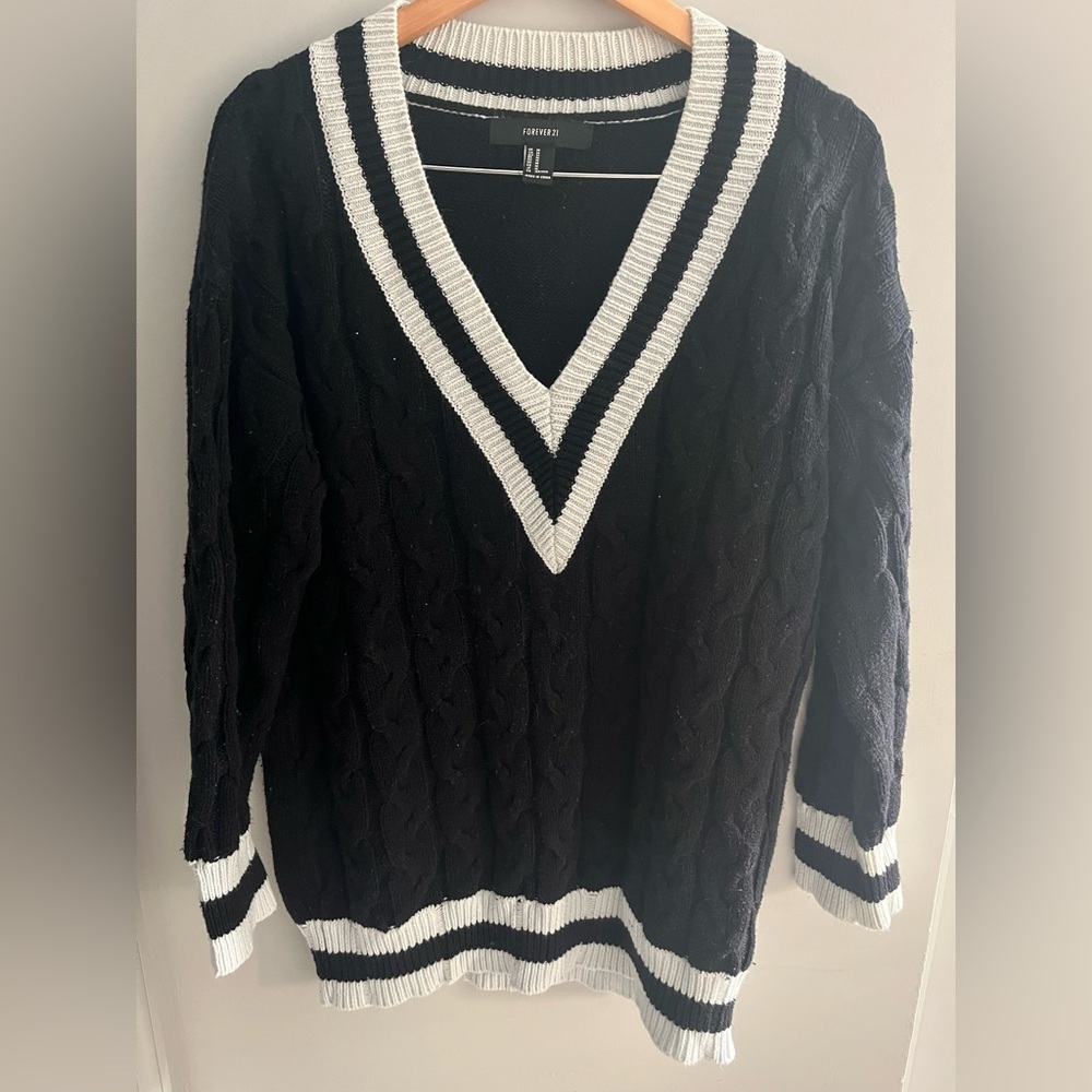 FOREVER 21 Oversized Varsity Sweater